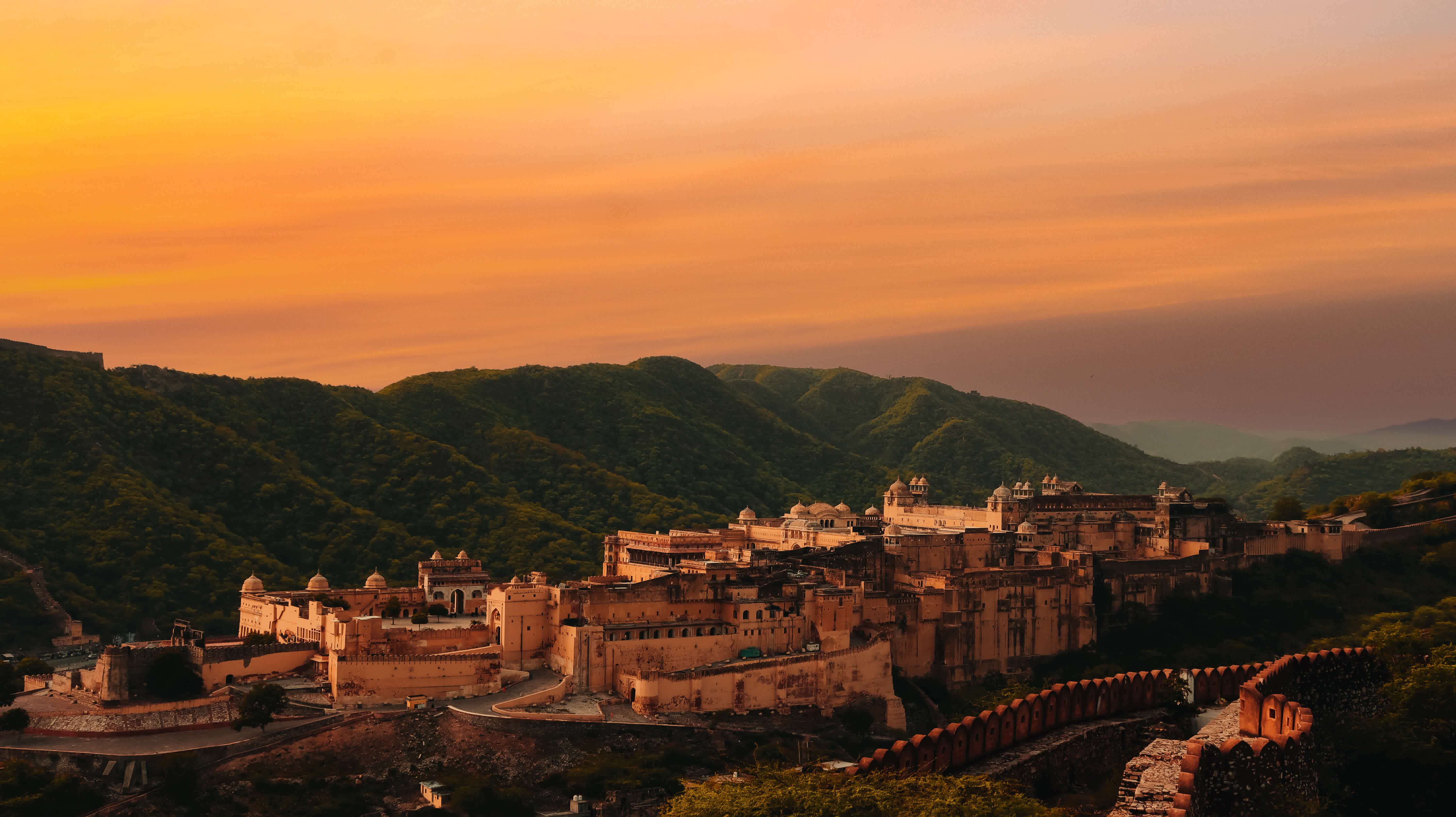 Amber Fort illuminated at night